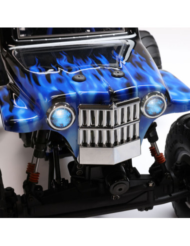 LOSI MONSTER TRUCK RTR SON-UVA 4x4 CON EJE SOLIDO BRUSHLESS 1/8, LMT 2.0 AZUL - Imagen 21