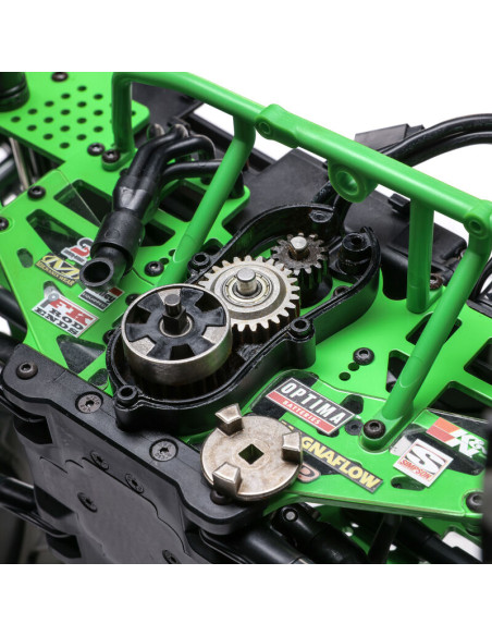 LOSI MONSTER TRUCK RTR DRAVE DIGGER 4x4 CON EJE SOLIDO BRUSHLESS 1/8, LMT 2.0 VERDE - Imagen 23