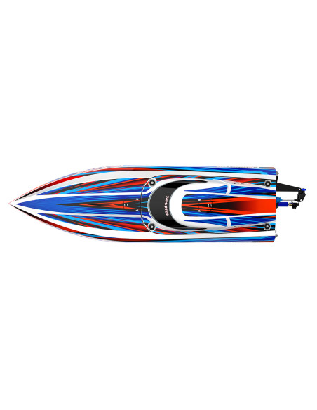 PACK EMBARCACION DE ALTO RENDIMIENTO TRAXXAS DISRUPTOR 4S de 40+ MPH AZUL+BATERIA LIPO 4S 5500MAH+CARGADOR TEAM CORALLY - Imagen 4