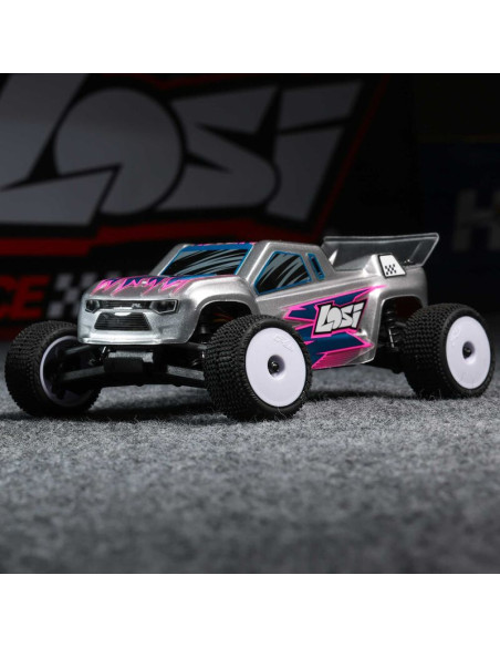 LOSI 1/28 Micro-T 2S 2WD RTR Stadium Truck,GRIS(BATERIA Y CARGADOR INCLUIDOS) - Imagen 18