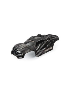 CARROCERÍA TRAXXAS E-REVO, NEGRO/ CALCOMANÍA PARA VENTANAS, REJILLA Y LUCES - Imagen 1