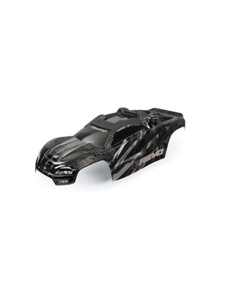 CARROCERÍA TRAXXAS E-REVO, NEGRO/ CALCOMANÍA PARA VENTANAS, REJILLA Y LUCES - Imagen 1