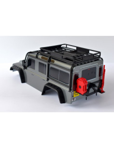 TRAXXAS CARROCERIA Land Rover Defender,GRIS (completo con ExoCage, guardabarros interiores)NO INCLUYE RUEDA REPUESTO - Imagen 2