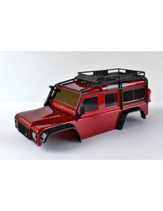 TRAXXAS CARROCERIA Land Rover Defender,ROJO (completo con ExoCage, guardabarros interiores)NO INCLUYE RUEDA REPUESTO - Imagen 1