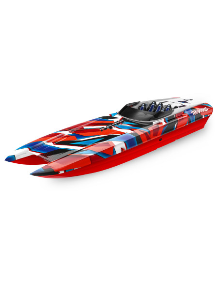 TRAXXAS Catamarán de carreras DCB M41 TQi TSM, rojo/azul - Imagen 1