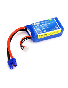 E-FLITE EFLB13503S30 Batería de LiPo 3S 30C de 11,1 V y 1350 mAh: EC3 - Imagen 1