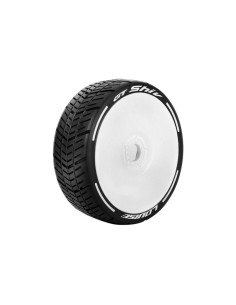 LR-T3284SW Louise RC  MFT  GT-SHIV  1/8 Buggy Tire Set  Mounted  Soft  White Wheels Hex 17mm - Imagen 2
