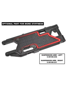 C-00180-099-2 TEAM CORALLY Brazo de suspensión TR-1 Inferior V2 Trasero 1 ud. - Imagen 2