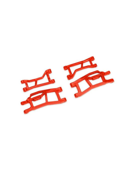 TRX10725-ROJO Brazos de suspensión HD delanteros superiores e inferiores WideMaxx - Imagen 1
