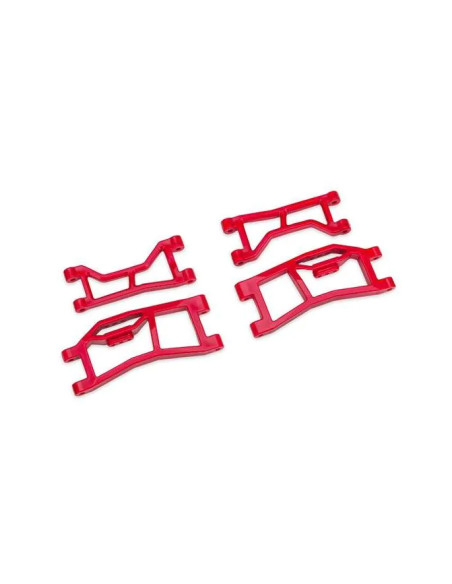 TRX10727-ROJO Brazos de suspensión HD superiores e inferiores traseros WideMaxx - Imagen 1