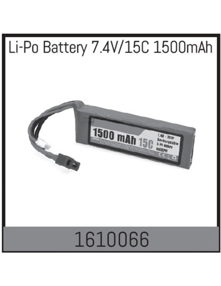 ABSIMA BATERIA LiPo 7.4V/15C 1500mAh 1,4V 2S - Imagen 1