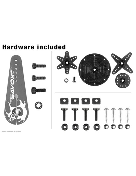 SV-1280SG SERVO SAVOX Digital  Alto Voltaje Motor sin núcleo  Engranaje de acero - Imagen 5