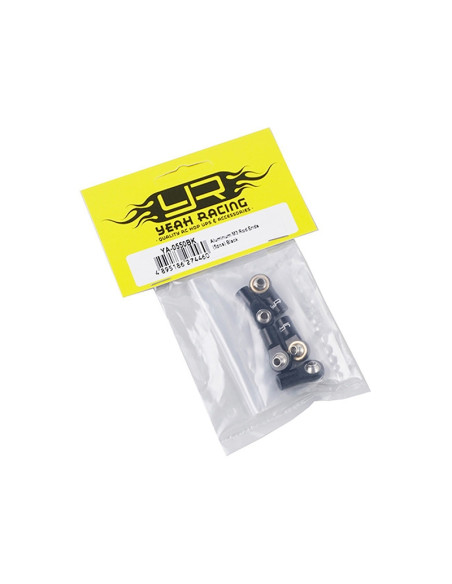 YA-0550BK Extremos de rótula de aluminio Yeah Racing M3 (3 mm), 5 unidades, color negro - Imagen 2