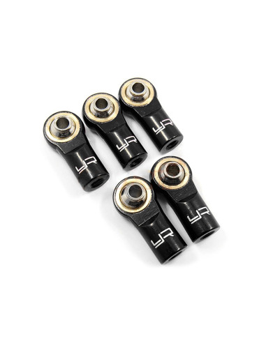 YA-0550BK Extremos de rótula de aluminio Yeah Racing M3 (3 mm), 5 unidades, color negro - Imagen 1