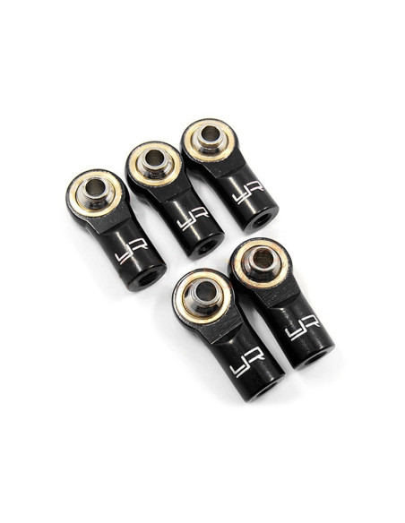 YA-0550BK Extremos de rótula de aluminio Yeah Racing M3 (3 mm), 5 unidades, color negro - Imagen 1