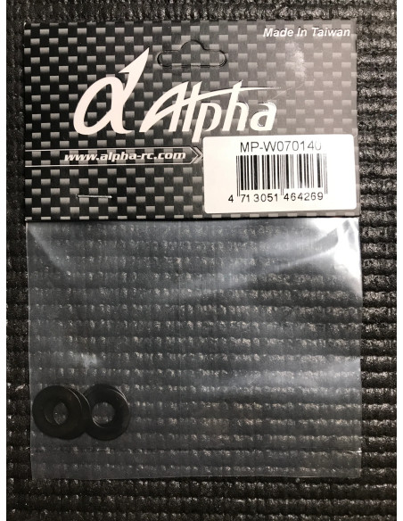 MP-W070140 ALPHA Juego de calzas para cigüeñal de acero endurecido Alpha (7 mm x 14 mm x 0,5 mm) (4 piezas) - Imagen 1