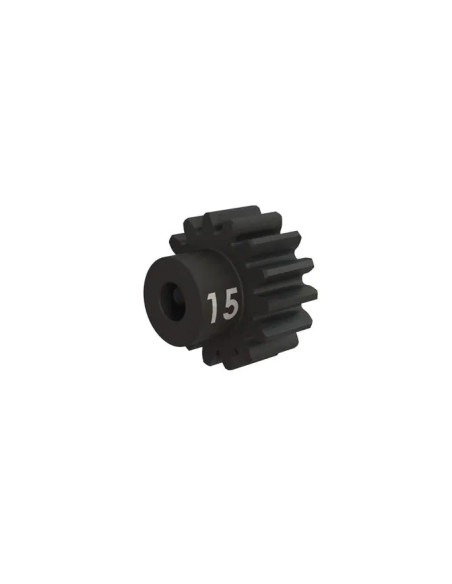 TRX3945X Engranaje, piñón de 15 dientes (32 p), de alta resistencia (acero mecanizado y endurecido, - Imagen 1