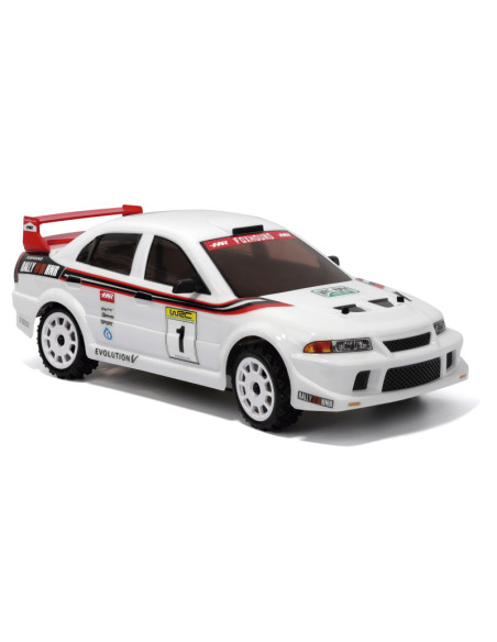 HNR MITSUBISHI EVO 1/10 DRIFT BRUSHLESS 60A 3300KW 4X4 WATERPROOF BLANCO RTR - Imagen 1