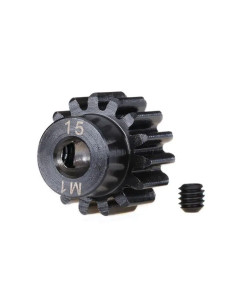 TRX6487R Engranaje, piñón de 15 dientes (maquinado) (paso métrico de 1,0) - Imagen 1