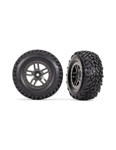 TRX6964 Neumáticos y ruedas ensamblados pegados 12mm neumáticos SCT - Imagen 1