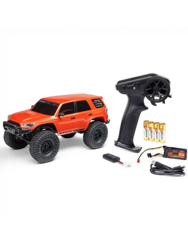 AXIAL Toyota 4Runner 4X4 RTR 1/24, cepillado (batería y cargador incluidos)NARANJA - Imagen 1