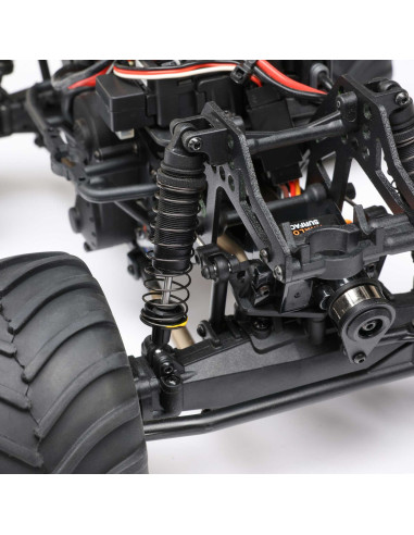 LOSI MONSTER TRUCK cepillado Mini LMT Zombie 2S 4X4 RTR a escala 1/18 (batería y cargador incluidos), rojo - Imagen 2