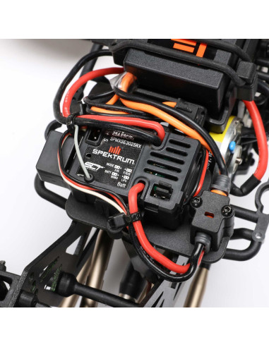 LOSI MONSTER TRUCK cepillado Mini LMT Zombie 2S 4X4 RTR a escala 1/18 (batería y cargador incluidos), rojo - Imagen 3