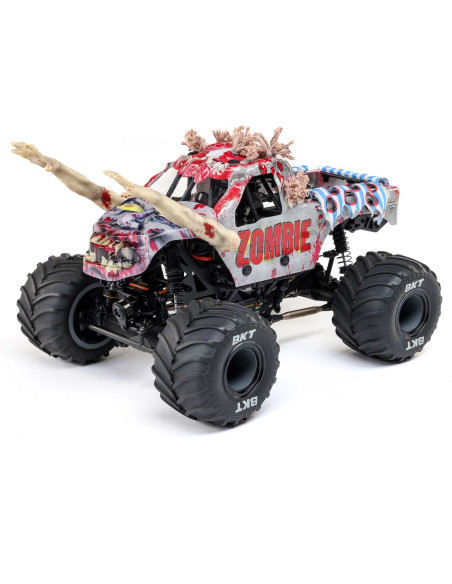 LOSI MONSTER TRUCK cepillado Mini LMT Zombie 2S 4X4 RTR a escala 1/18 (batería y cargador incluidos), rojo - Imagen 6