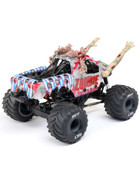 LOSI MONSTER TRUCK cepillado Mini LMT Zombie 2S 4X4 RTR a escala 1/18 (batería y cargador incluidos), rojo - Imagen 7