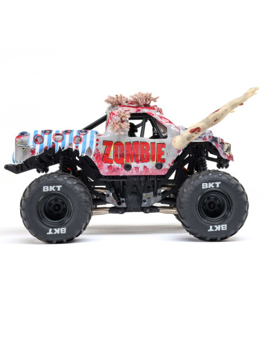 LOSI MONSTER TRUCK cepillado Mini LMT Zombie 2S 4X4 RTR a escala 1/18 (batería y cargador incluidos), rojo - Imagen 9