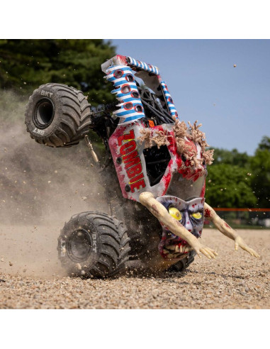 LOSI MONSTER TRUCK cepillado Mini LMT Zombie 2S 4X4 RTR a escala 1/18 (batería y cargador incluidos), rojo - Imagen 13
