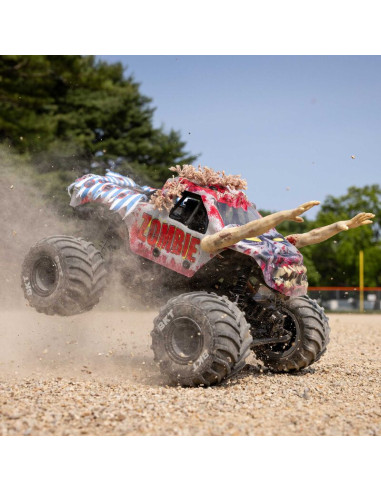 LOSI MONSTER TRUCK cepillado Mini LMT Zombie 2S 4X4 RTR a escala 1/18 (batería y cargador incluidos), rojo - Imagen 14