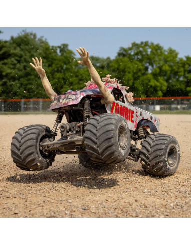 LOSI MONSTER TRUCK cepillado Mini LMT Zombie 2S 4X4 RTR a escala 1/18 (batería y cargador incluidos), rojo - Imagen 15
