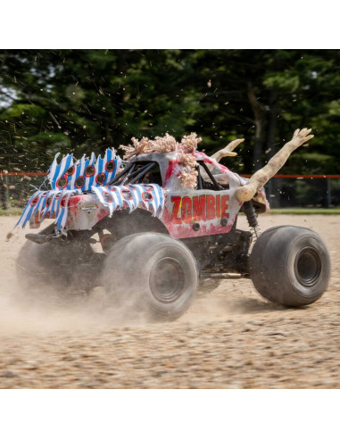 LOSI MONSTER TRUCK cepillado Mini LMT Zombie 2S 4X4 RTR a escala 1/18 (batería y cargador incluidos), rojo - Imagen 16