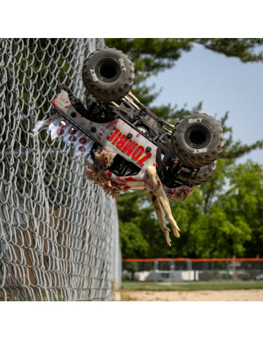 LOSI MONSTER TRUCK cepillado Mini LMT Zombie 2S 4X4 RTR a escala 1/18 (batería y cargador incluidos), rojo - Imagen 17