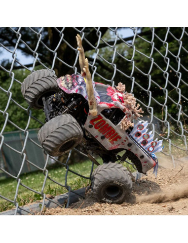 LOSI MONSTER TRUCK cepillado Mini LMT Zombie 2S 4X4 RTR a escala 1/18 (batería y cargador incluidos), rojo - Imagen 18