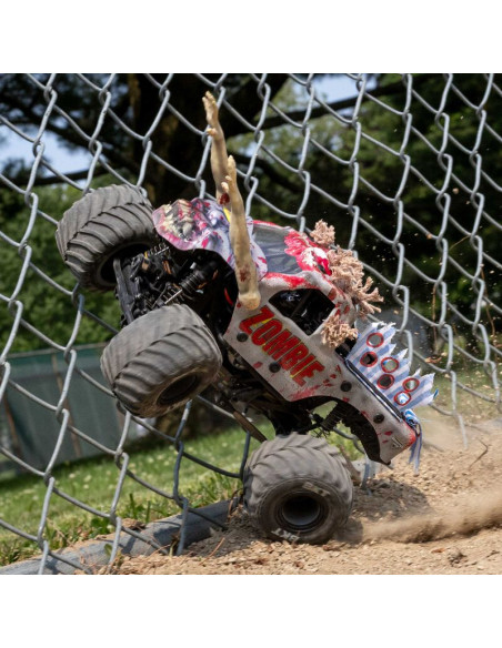 LOSI MONSTER TRUCK cepillado Mini LMT Zombie 2S 4X4 RTR a escala 1/18 (batería y cargador incluidos), rojo - Imagen 18