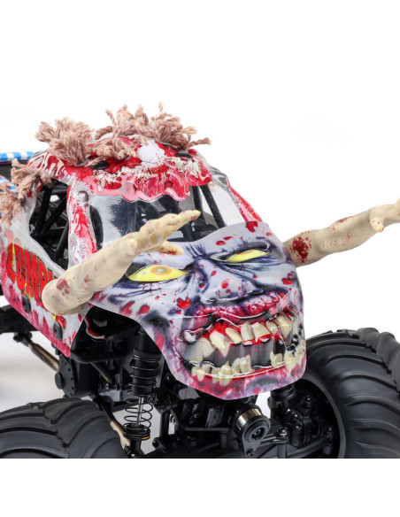 LOSI MONSTER TRUCK cepillado Mini LMT Zombie 2S 4X4 RTR a escala 1/18 (batería y cargador incluidos), rojo - Imagen 19