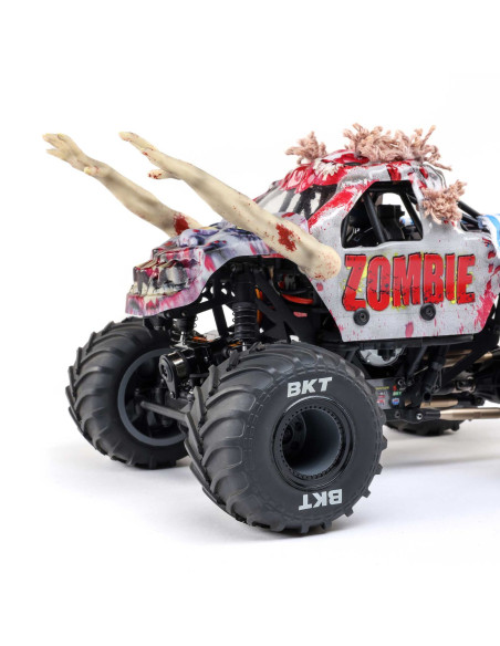 LOSI MONSTER TRUCK cepillado Mini LMT Zombie 2S 4X4 RTR a escala 1/18 (batería y cargador incluidos), rojo - Imagen 20