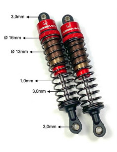 AB2330047 Amortiguadores estándar de aluminio 1:10 de 120 mm (2) - Imagen 2