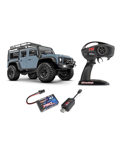 TRAXXAS LAND ROVER DEFENDER 1/18 TRX-4M 4WD ELECTRICO AZUL CLARO - Imagen 1