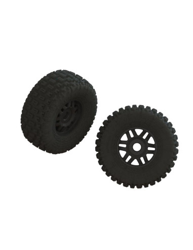 Juego de neumáticos dBoots FORTRESS LP pegados en negro (2) ARRMA - ARA550110 - Imagen 1