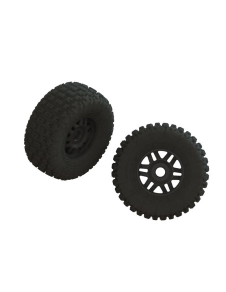 Juego de neumáticos dBoots FORTRESS LP pegados en negro (2) ARRMA - ARA550110 - Imagen 1