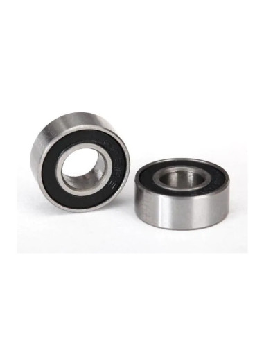 Rodamientos de bolas, sellados con caucho negro (6x13x5 mm) (2) - Imagen 1