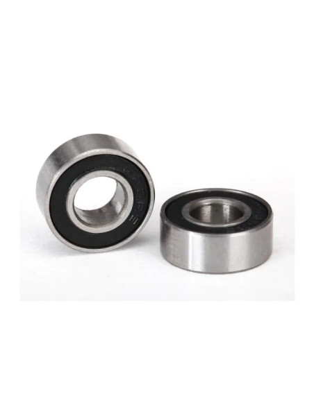 Rodamientos de bolas, sellados con caucho negro (6x13x5 mm) (2) - Imagen 1