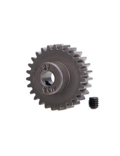 Engranaje, piñón de 27 dientes (32 p) (acero)/tornillo de fijación - Imagen 1