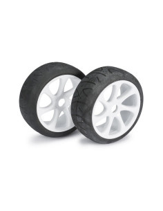 AB2530009 Juego de ruedas Buggy 7 radios / Blanco de calle 1:8 - Imagen 1