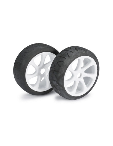 AB2530009 Juego de ruedas Buggy 7 radios / Blanco de calle 1:8 - Imagen 1