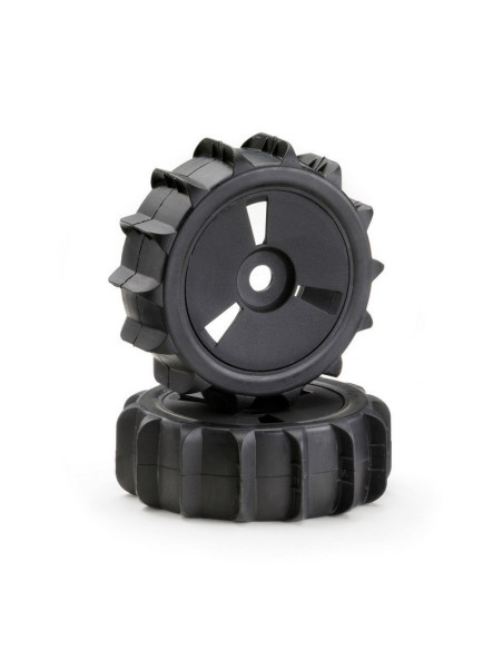 ABSIMA 2520016 NEUMATICOS Set Buggy Disc Sand Paddle Black 1:8 - Imagen 1