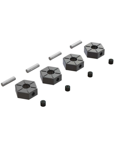 AR310816 Rueda hexagonal de metal de 12 mm (4) - Imagen 1